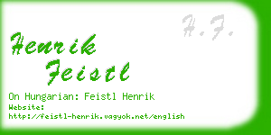 henrik feistl business card